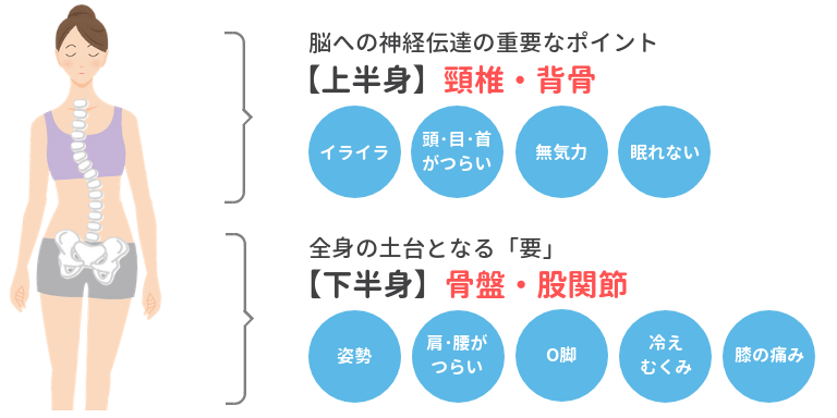 体が歪むことで起きる様々な不調